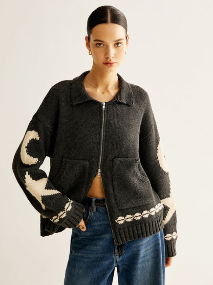 Cozy Dual Zip Pocket Cardigan Sweater