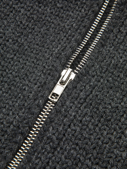 Cozy Dual Zip Pocket Cardigan Sweater