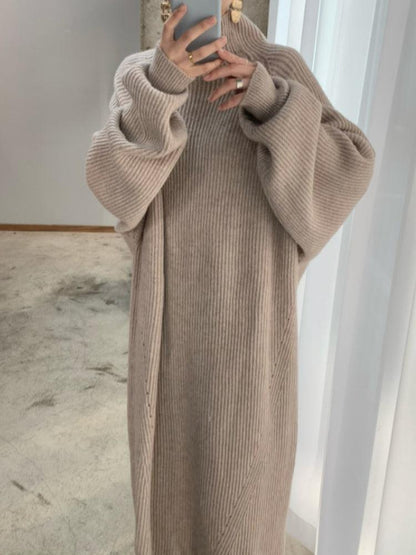Soft Women's Crew Neck Sweater Dress