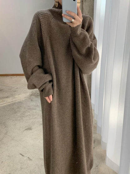 Soft Women's Crew Neck Sweater Dress
