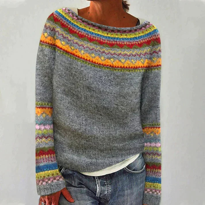 Soft Crew Neck Winter Knit Sweater for Women - Nocini