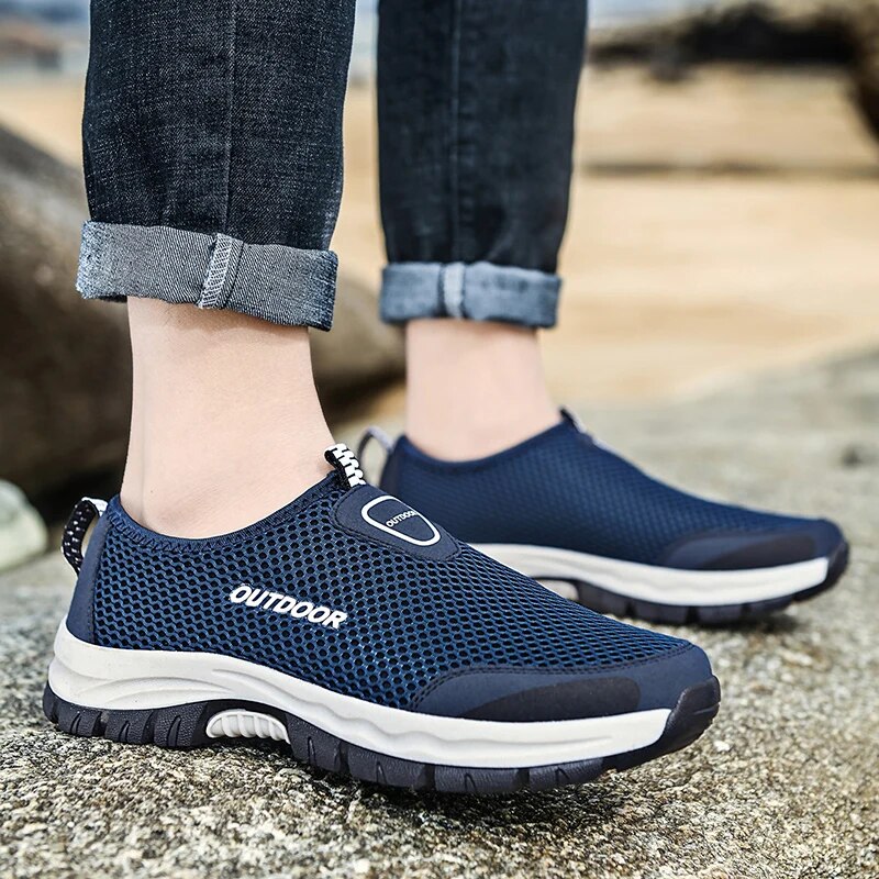 Men's Slip-on Shoes - Airy Mesh - Ultra Lightweight Sneakers