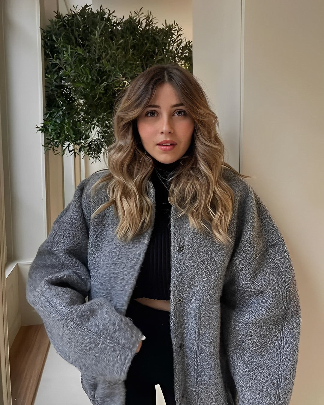 Cozy Women's Fleece Jacket with Buttons