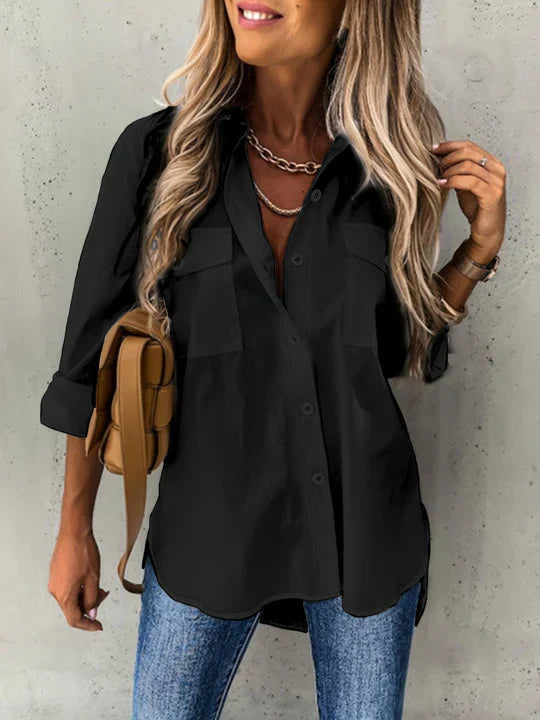 Classic Fit Women's Casual Button Blouse - Olytrend