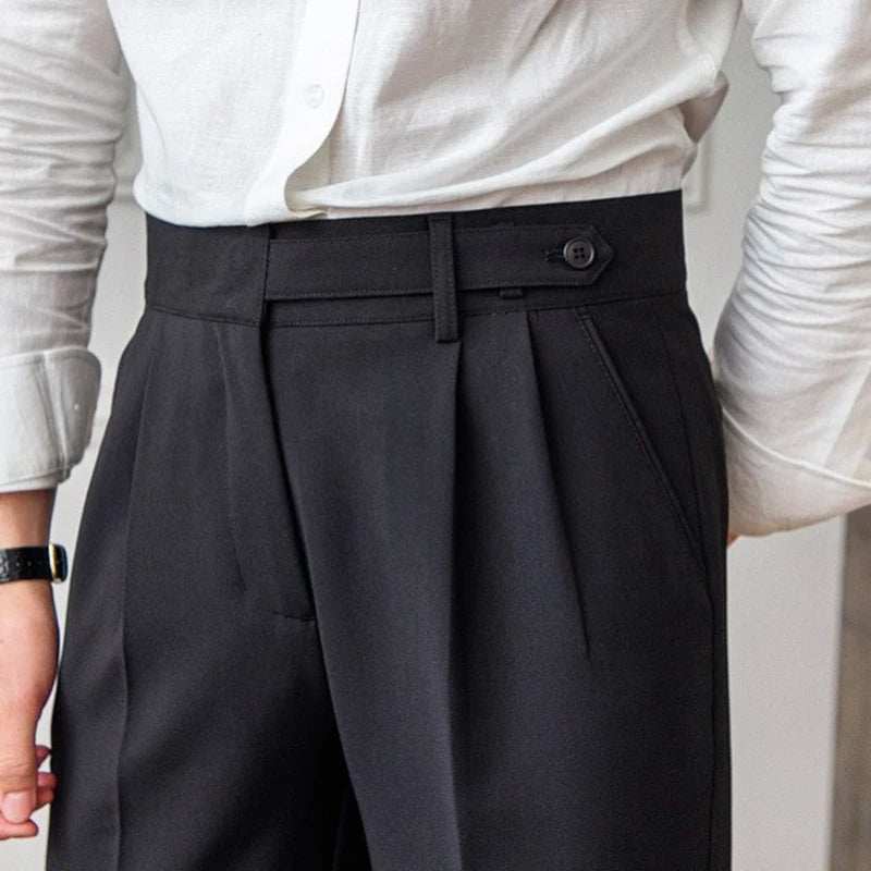 Classic Fit Pleated Mens Pants