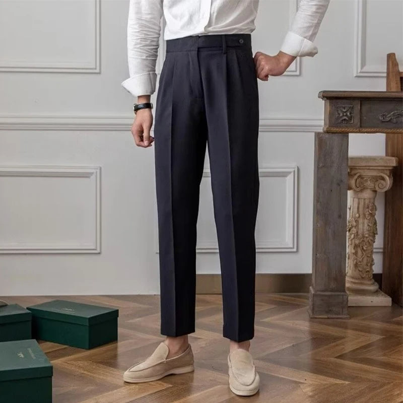 Classic Fit Pleated Mens Pants