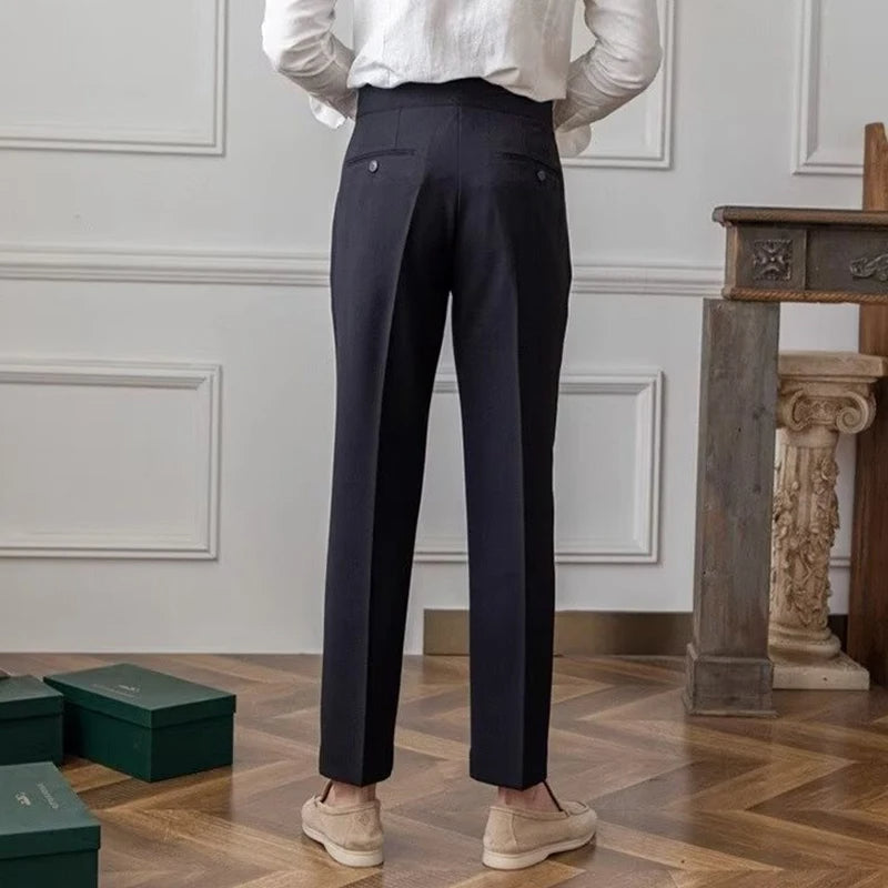 Classic Fit Pleated Mens Pants
