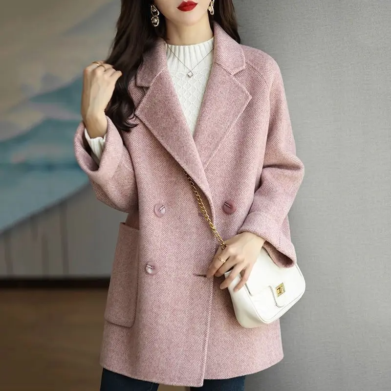 Classic Double Breasted Wool Pea Coat