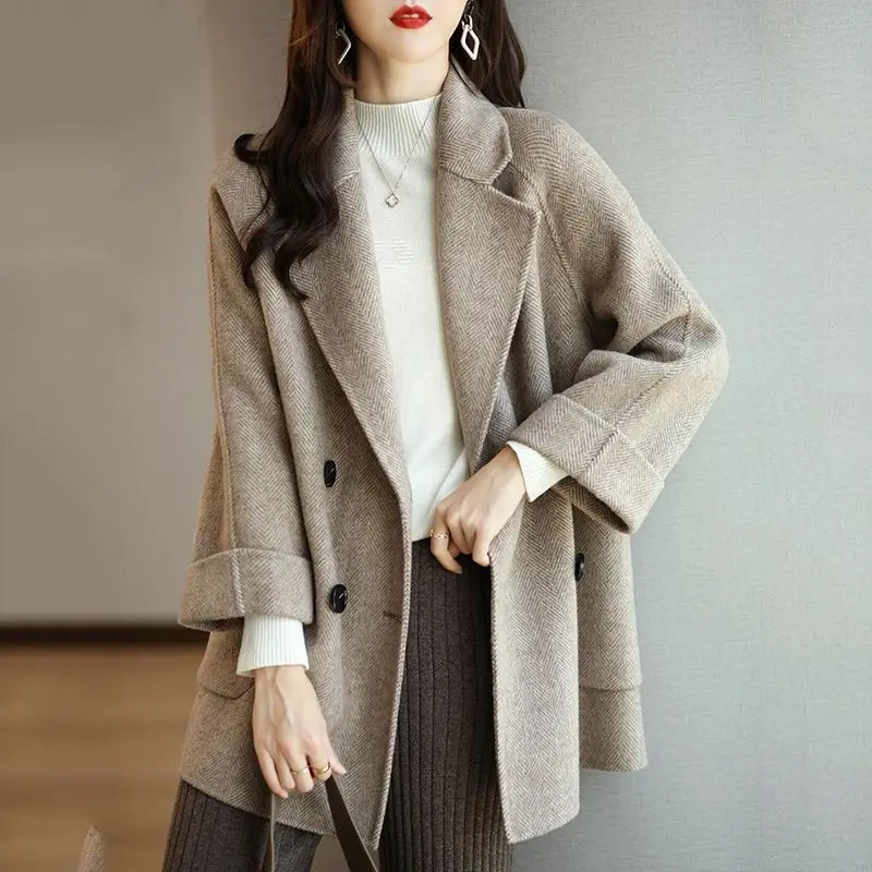 Classic Double Breasted Wool Pea Coat