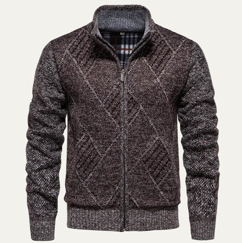 Warm Mens Fleece Zip Up Jacket - Nocini