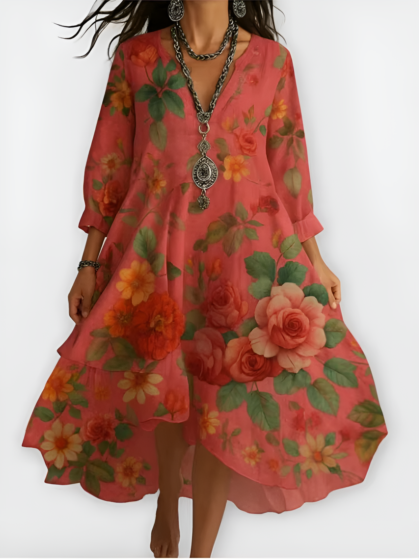 Beautiful Retro Long Summer Dress
