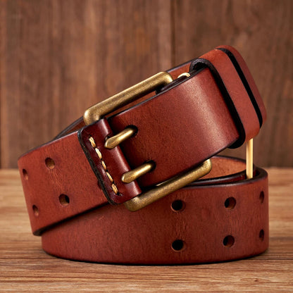 Classic Double Pin Leather Belt