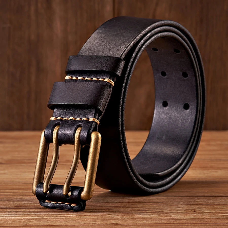 Classic Double Pin Leather Belt