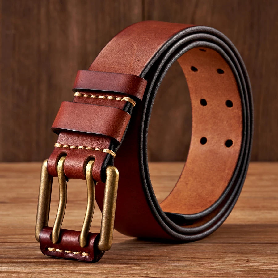 Classic Double Pin Leather Belt