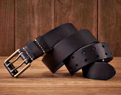 Classic Double Pin Leather Belt