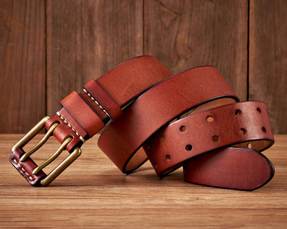 Classic Double Pin Leather Belt