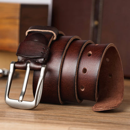Genuine Leather Belt - Premium Quality Cowboy Style