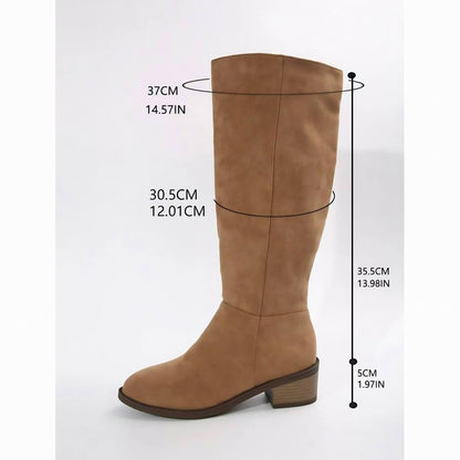Stylish Wide Leg Calf Boots