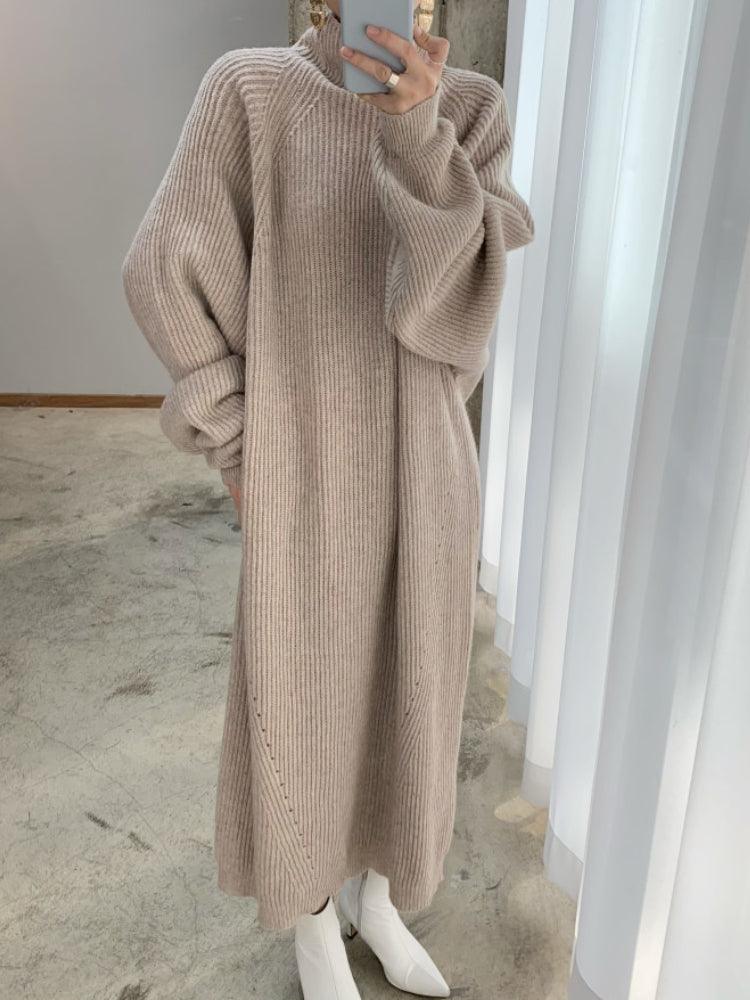 Soft Women's Crew Neck Sweater Dress
