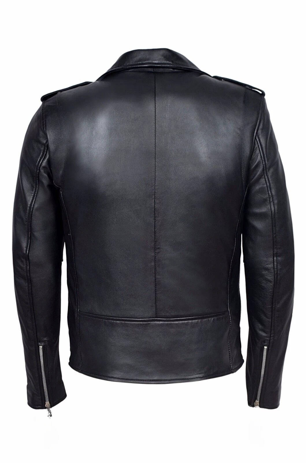 Rugged Brown Biker Leather Jacket