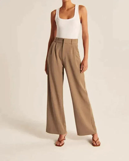Ladies Comfortable Wide Leg Trousers