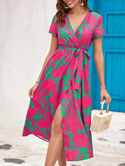 Ladies' Pretty Floral Sleeveless Midi Dress