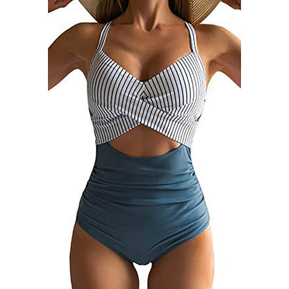 Women's Slimming Swimsuit with Padded Halter Neck Top