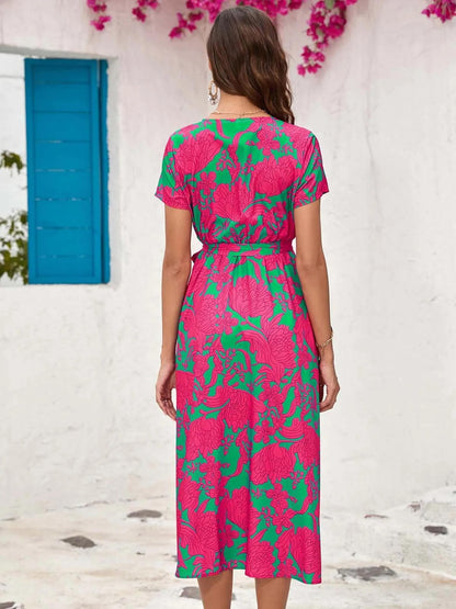 Ladies' Pretty Floral Sleeveless Midi Dress