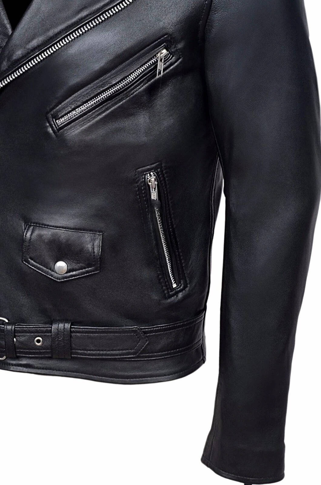Rugged Brown Biker Leather Jacket