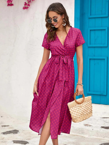 Ladies' Pretty Floral Sleeveless Midi Dress