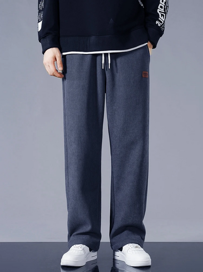 Men's Fleece Lined Corduroy Jogger Pants Loose Fit - Nocini