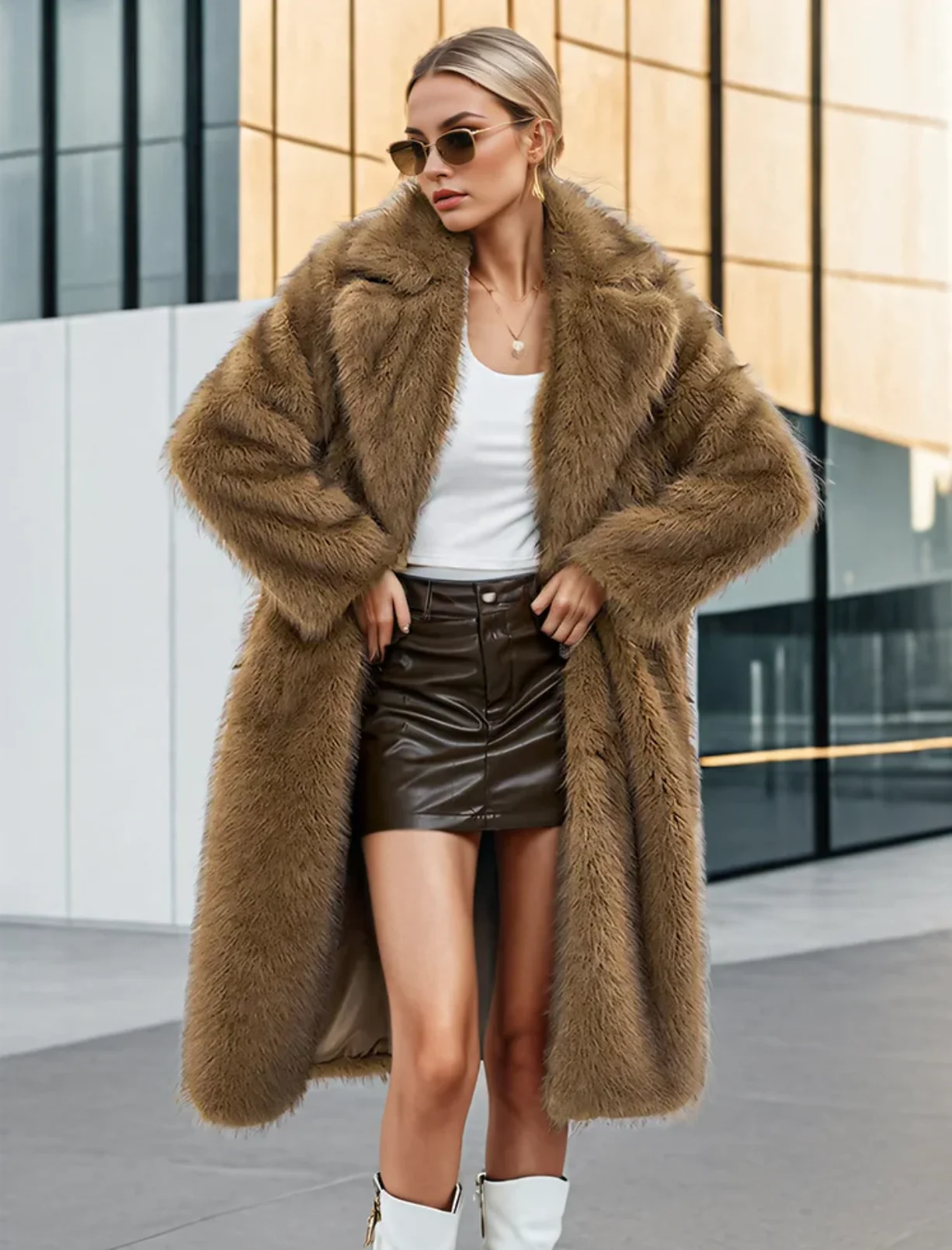 Luxurious Long Down Women's Parka Coat - Nocini