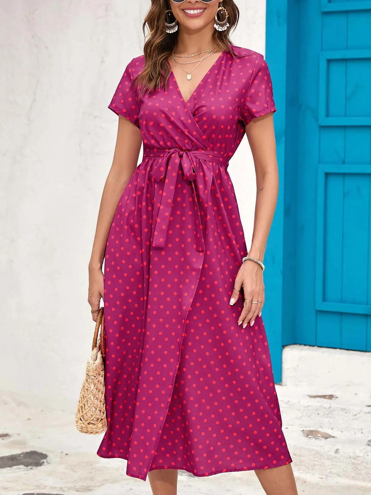 Ladies' Pretty Floral Sleeveless Midi Dress
