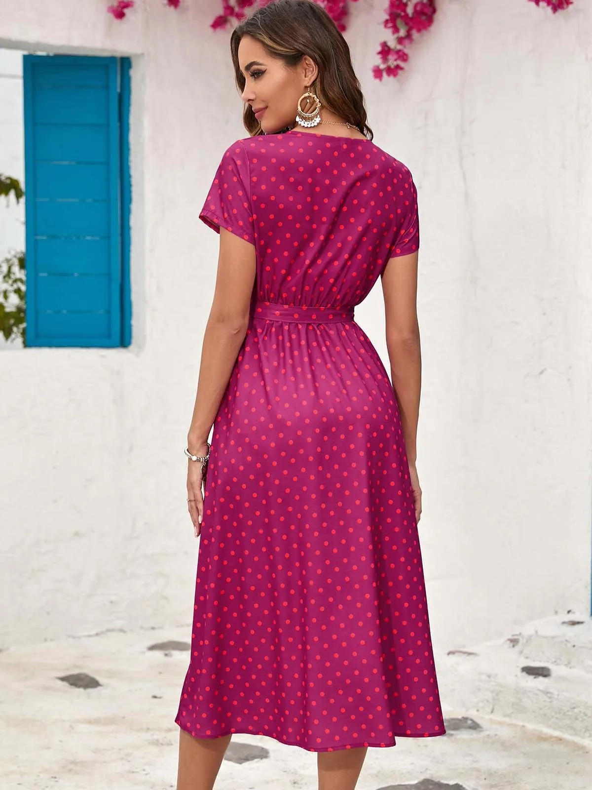 Ladies' Pretty Floral Sleeveless Midi Dress