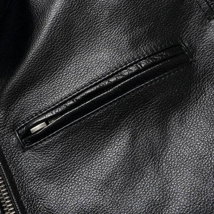 Men's Classic Biker Leather Jacket