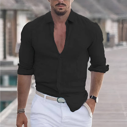Classic Casual Long Sleeve Shirt for Men