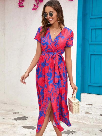 Ladies' Pretty Floral Sleeveless Midi Dress