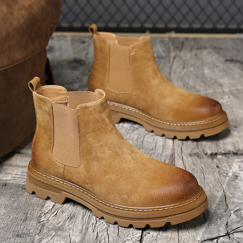 Soft Suede Men's Chelsea Ankle Boots