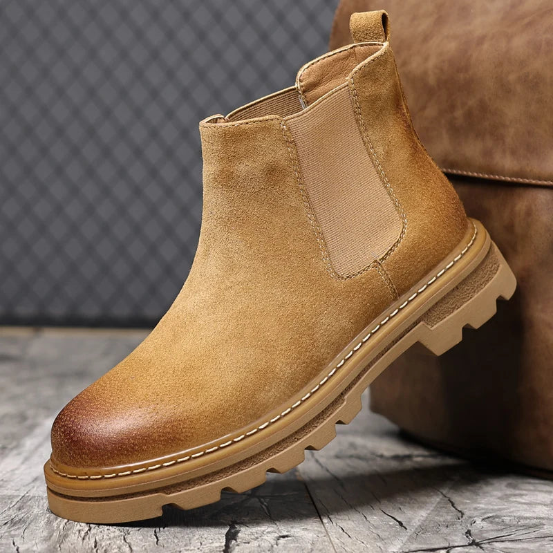 Soft Suede Men's Chelsea Ankle Boots