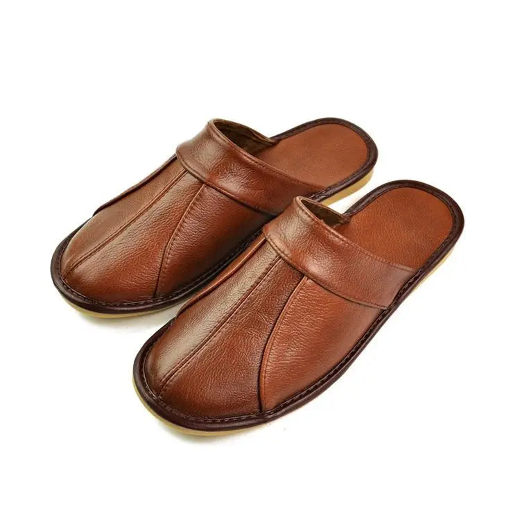 Comfortable Men's Leather Slipper Shoes