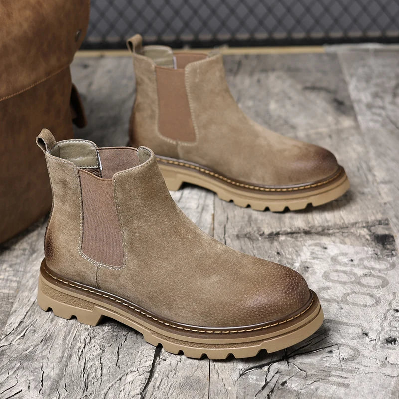 Soft Suede Men's Chelsea Ankle Boots