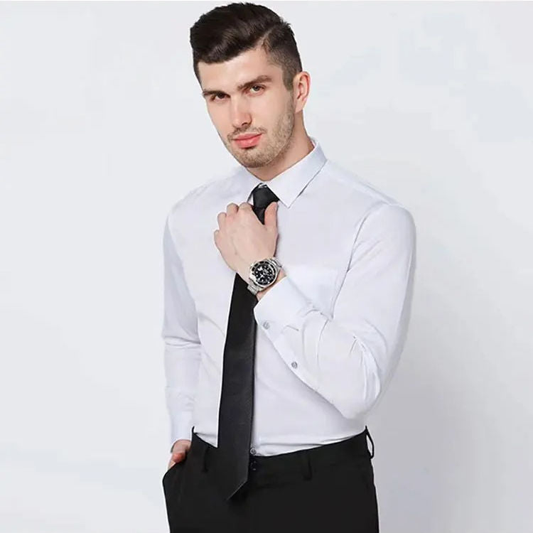 Classic Slim Fit Men's Dress Shirts - Pexav