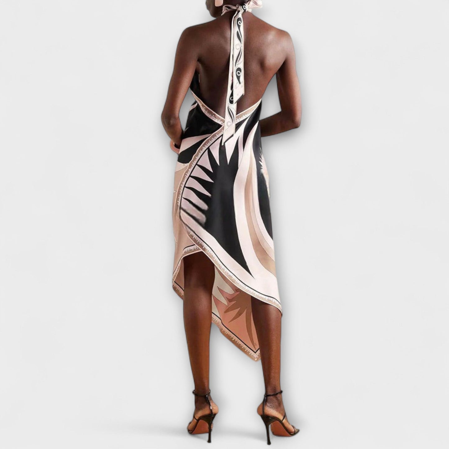 Elegant Silk Strap Evening Gown