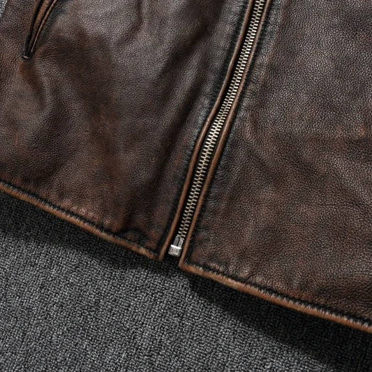 Men's Classic Biker Leather Jacket