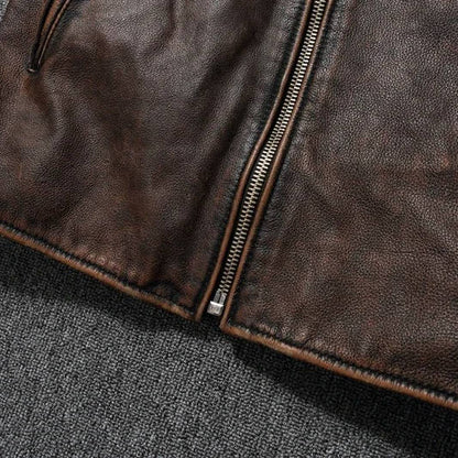 Men's Classic Biker Leather Jacket