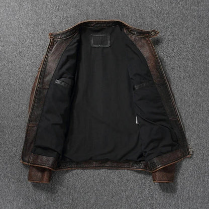Men's Classic Biker Leather Jacket