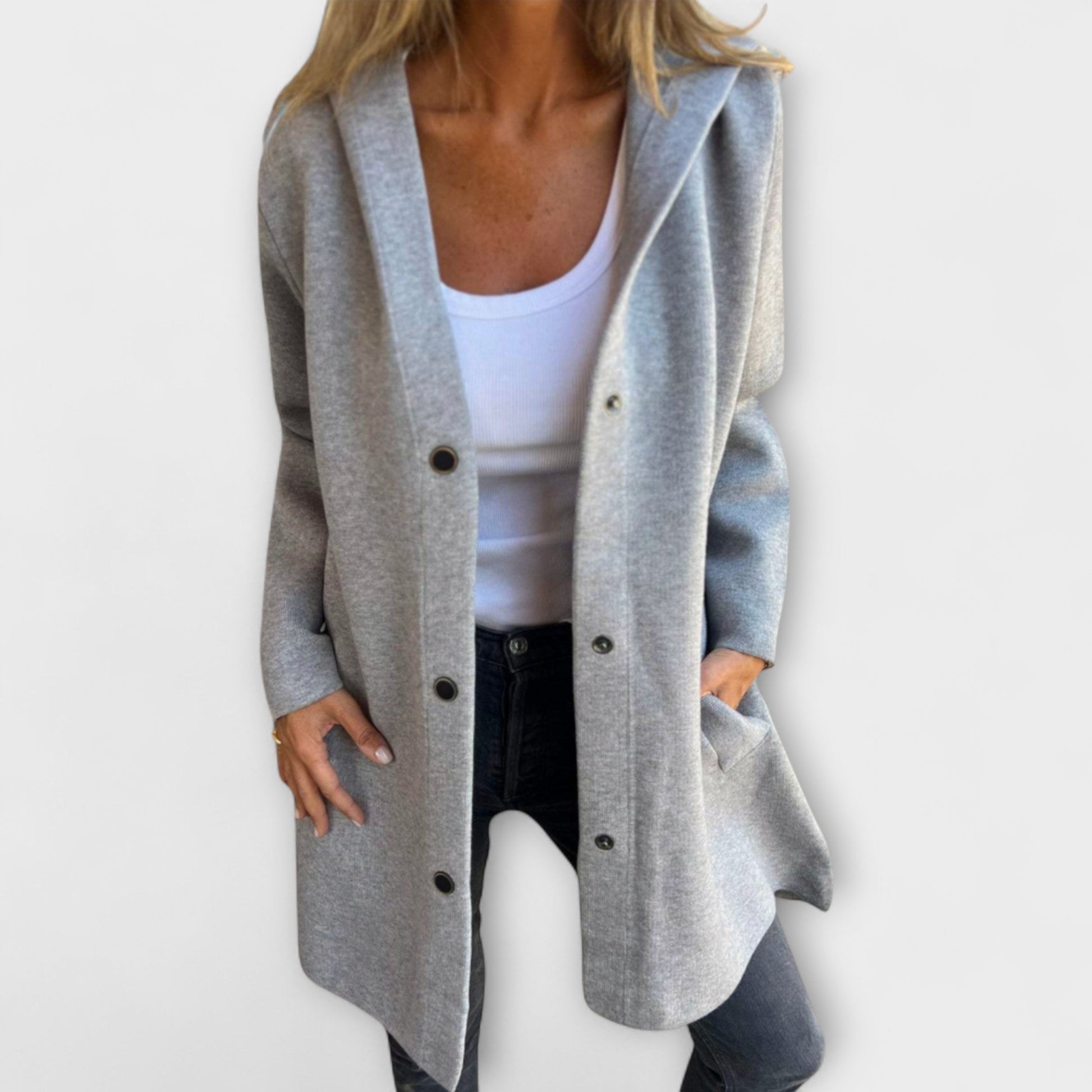 Classic Fit Ladies Hooded Coat - Nocini