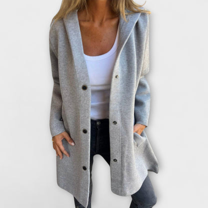 Classic Fit Ladies Hooded Coat - Nocini