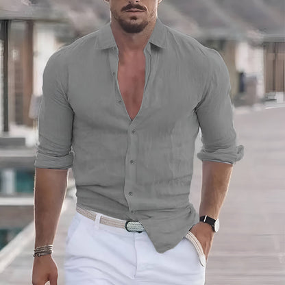 Classic Casual Long Sleeve Shirt for Men