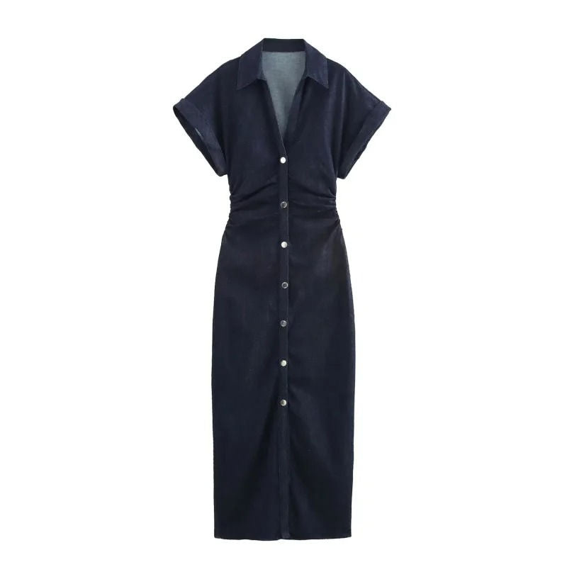 Slim Fit Blue Jeans Dress for Women